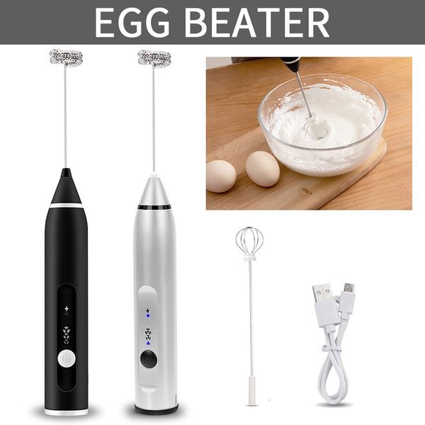 

rechargeable electric egg beater milk coffee milk bar stirring baking cream foam egg beater double spring manual 220v