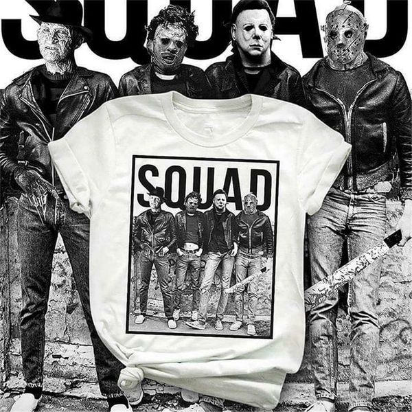 

horror squad freddy krueger michael myers jason voorhees white men s 6xl Â latest new style hoodie designers t shirts sweatshirt