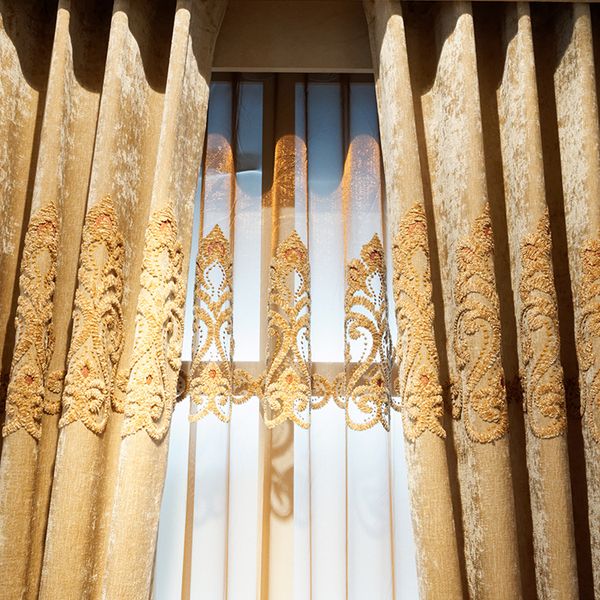 

european embroidery style curtains for living dining room fabric spot curtains for bedroom shade tulle