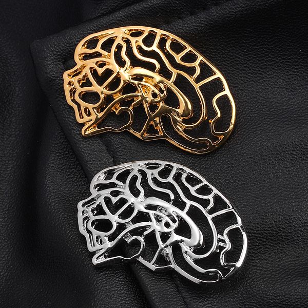 

wholesale 10pcs/lot neurologist brooches pins gold color medical jewellery anatomical gift for doctor/nurse birthday gift 201009, Gray