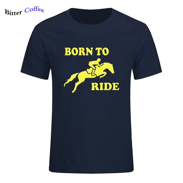 

спорт новая мода смешные born to верховая езда тенниска хлопка с коротким рукавом печатных футболки мужчины лучшие тис увеличенные
