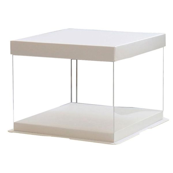 

1 / 2шт 8inch прозрачный день рождения торт box пластиковые торт контейнер box десерт storage box день рождения торт упаковка (прозрачный) s