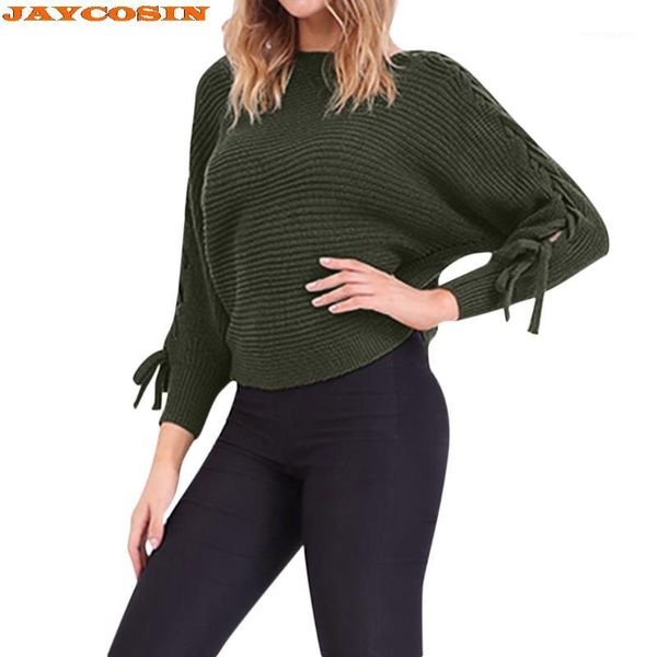 

jaycosin fashion design women solid color casual long sleeve pullovers blouse sweater sweater new1, White;black