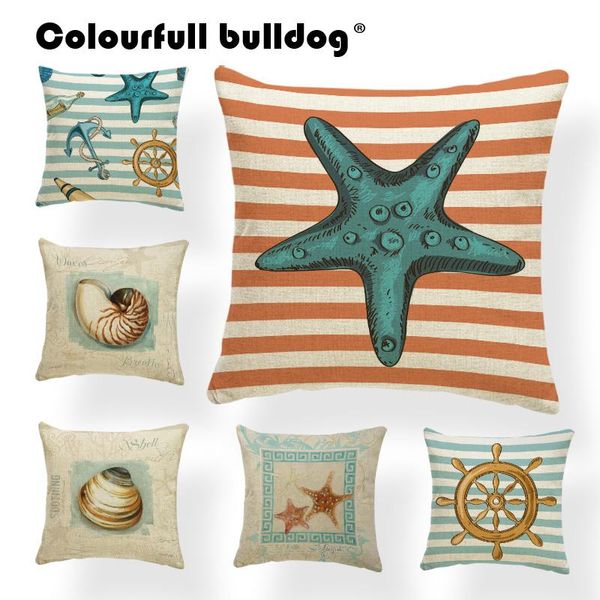 

Geometry Cushion Cover Stripe Pillow Cover Brown Orange Garden Waist Support Throw Pillow Covers 45*45 Cotton Blend Personalized