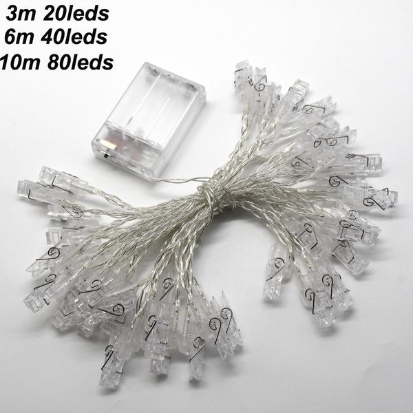 

1.2m 6m 10m photo clip holder holder светодиодные светильники fairy гирлянда на рождественские свадебные дома для дома в помещении аккумулят