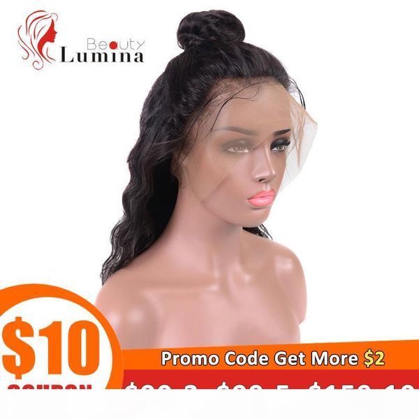 

malaysian body wave wig 360 lace frontal wig 180% density pre plucked with baby hair remy human hair lace wigs for black women, Black;brown