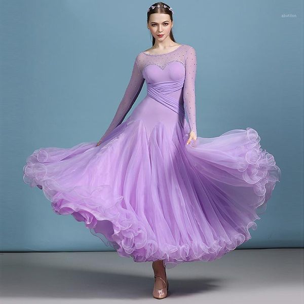 

stage wear standard dance dresses modern skirt diamond costume big ballroom competition rave clothes dqs3721, Black;red