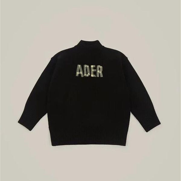 

2020fw adererror sweater men woman adhesive paper style letter printing crewneck ader error sweatshirts, White;black
