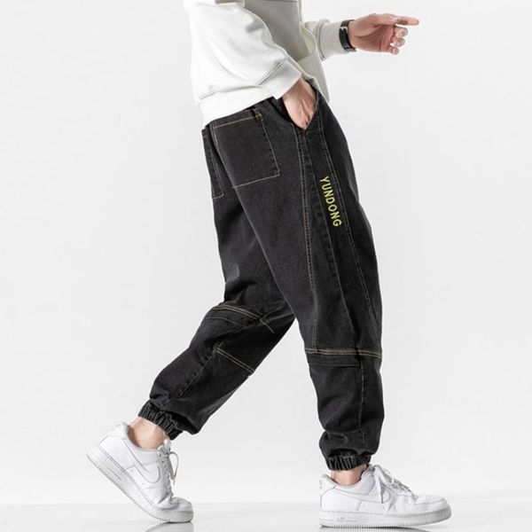 

2021 new casual pants men fashion trousers male brand clothing plus size pant loose m-8xl, Black