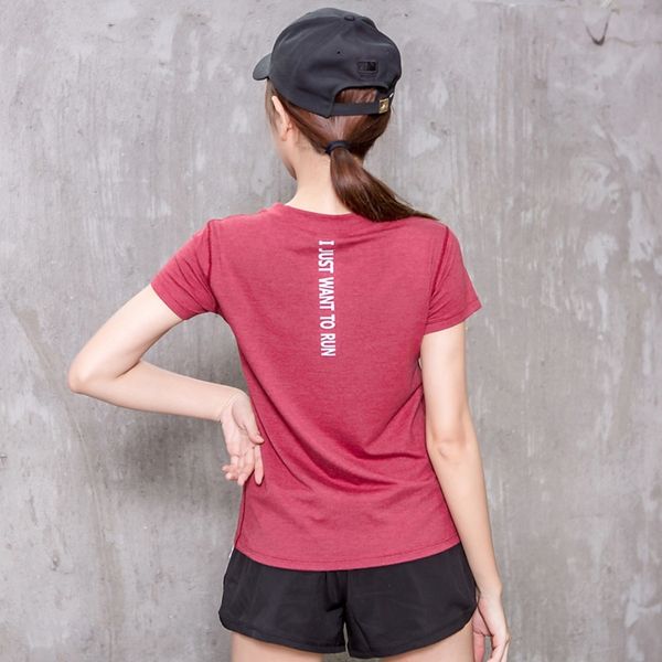 

cwgx5 спортивная футболка женская упражнение быстросохнущая дышащая работает фитнес курсов лет летом половина рукавами с короткими рукавами