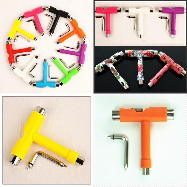 

t shape tool board hand skate accessories bearing iron spanner plastic multi color socket wrench 2 5gy g2