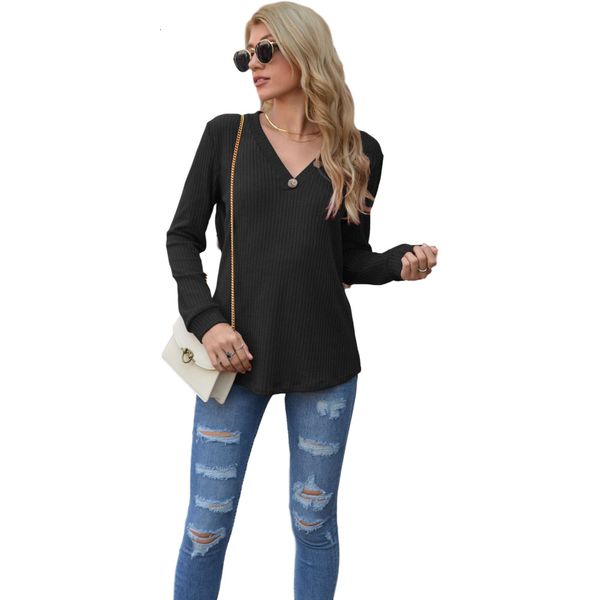 

2021 new woman's solid shirts low-cut v sleeves full length fine women's mesh lady from office winter sweater 5ujt, White;black