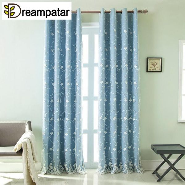 

exquisite tulle embroidered lace fashion solid color strong shade cloth double bedroom decorative curtain ml166b