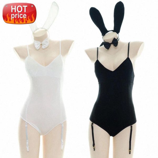 

erotic cosplay rabbit bunny suit for women girls naughty lingerie slutty clothes bunny girl costume role play maid outfit #p52e, Black;white