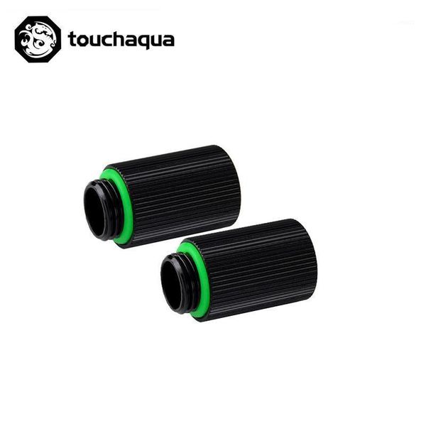 

fans & coolings 2pcs bitspower touchaqua g1/4" 25mm extender fittings,water cooling build accessory black ,silver ta-f621