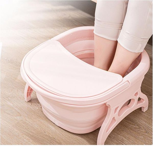 

foot soaking bucket with lid foldable footbath foaming massage bucket portable foot wash tub sauna bathtub bathroo bbyjgb
