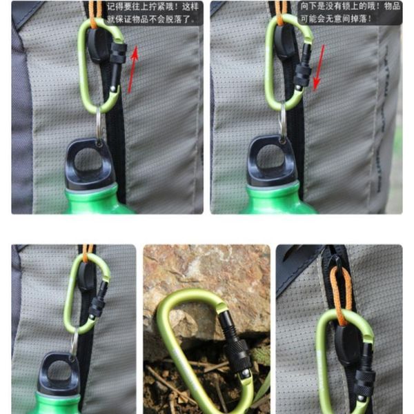 

8cm aluminum carabiner d-ring key chain clip camping keyring snap hook outdoor travel kit 8cm jllide