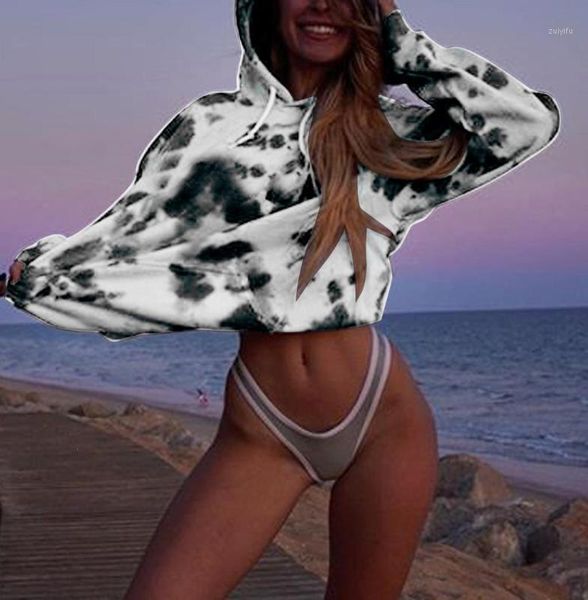 

tie dye print hoodies hooded long sleeve pullover pocket sweatshirt black white casual hoodie streetwear1
