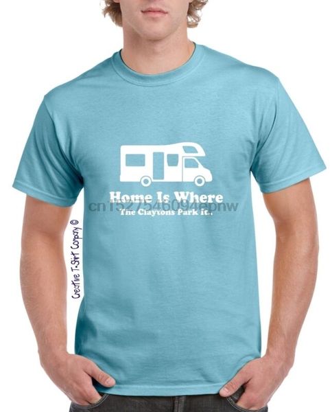 

personalised motorhome camping touring t-shirt. home is where xxxx parks it sport hooded sweatshirt hoodie