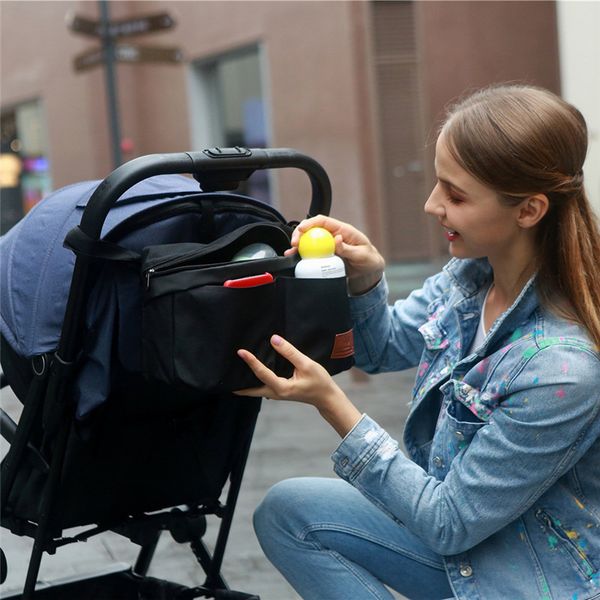 

baby stroller organizer nappy bag hook hanging mummy carriage waterproof bottle bag handbag pram cart organizer travel nappy lj201013