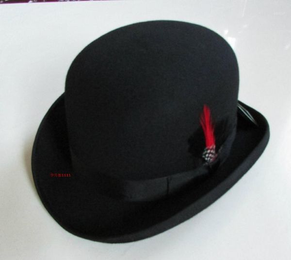 

new 100% wool hat fashion men's and women's black cap bowler hats black wool felt bowler hats b-81341, Blue;gray