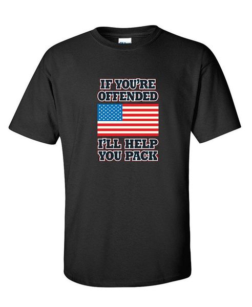 

new shirt summer if you're offended i'll help you pack flag political patriotic america hipster tees sport hooded sweatshirt hood
