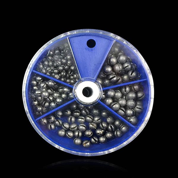 

5/7 отсеки рыболовных снастей фасоли грузила set split lead съемного круглого split выстрел грузило kit set open pure lead wmtzsc yycolor