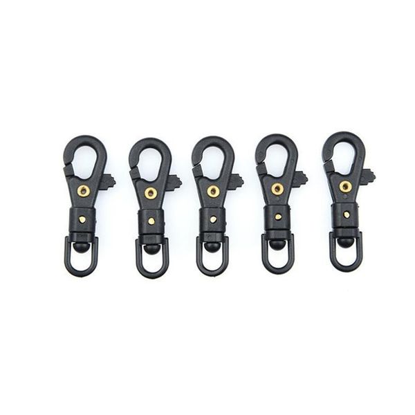 

20pcs rotatable keychain paracord clip buckle plastic steel carabiner backpack quickly hook camping hiking equipment a qylldc