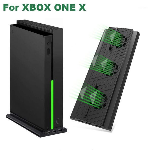 

vertical stand for xbox one x game console gamepad controle cooling fan with 3 usb ports support charger for xbox one controller1