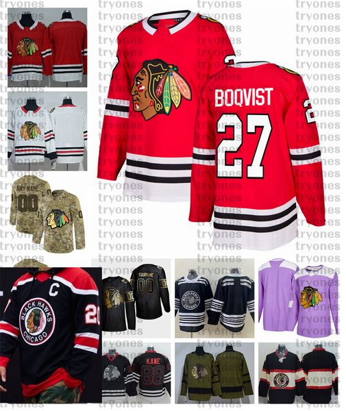 

2021 reverse retro #27 adam boqvist chicago blackhawks hockey jerseys golden edition camo veterans day fights custom cancer shirts, Black;red