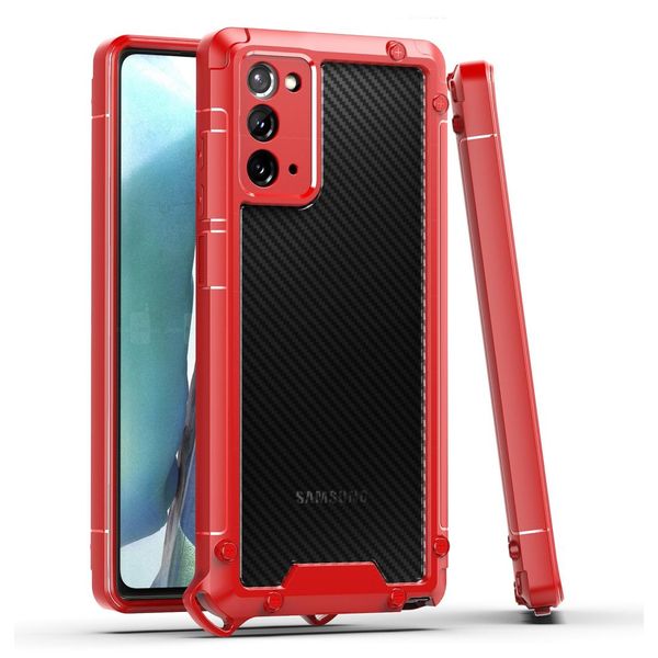 

for samsung galaxy note20 gold-shield series shockproof pc tpu case