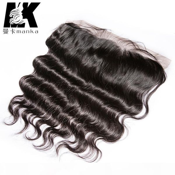 

pre plucked lace frontal closure with baby hair natural hairline ear to ear lace frontal virgin brazilian hair, Black;brown