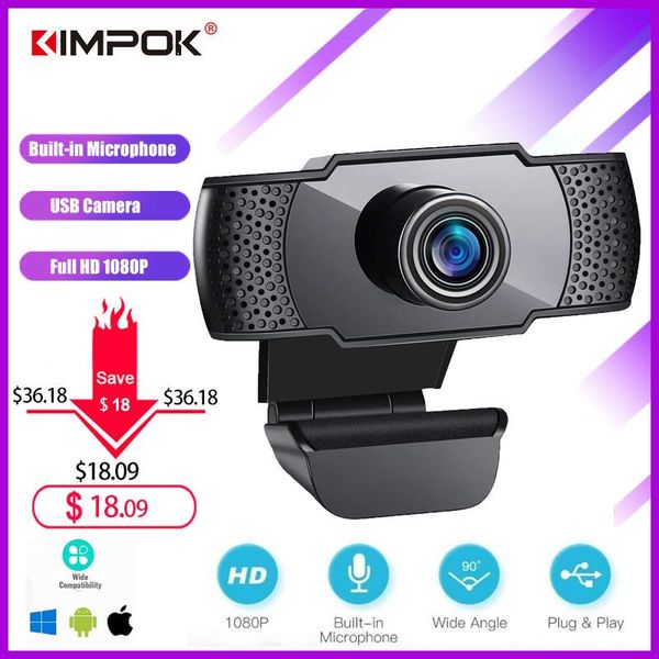 

cameras kimpok 1080p baby monitor webcam full hd web camera with built-in microphone 1920 x 1080 usb cam widescreen video