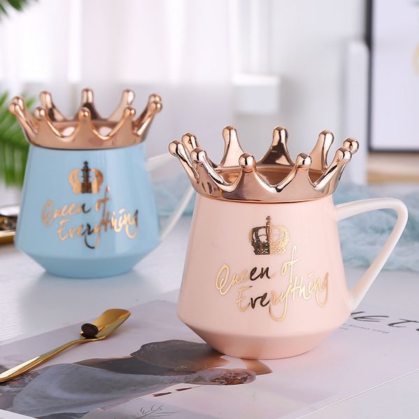 

cute crown cup mug coffee cup ceramic water for girls gift xhc88