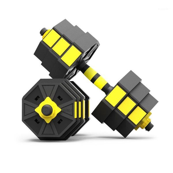 

octagonal rubber-covered dumbbell fixed plastic hexagonal men dumbbell fitness1