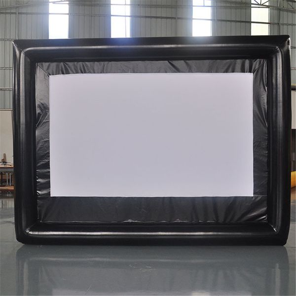 

4:3 airtight inflatable movie screen sealed tube pvc silence theater projector screen backyard movie parties pool lawn event