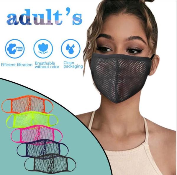 Respirável malha Máscara moda criativa Exagero Boca capa lavável Personalidade Máscara Decore Máscaras Designer Máscara Facial Net LSK1465