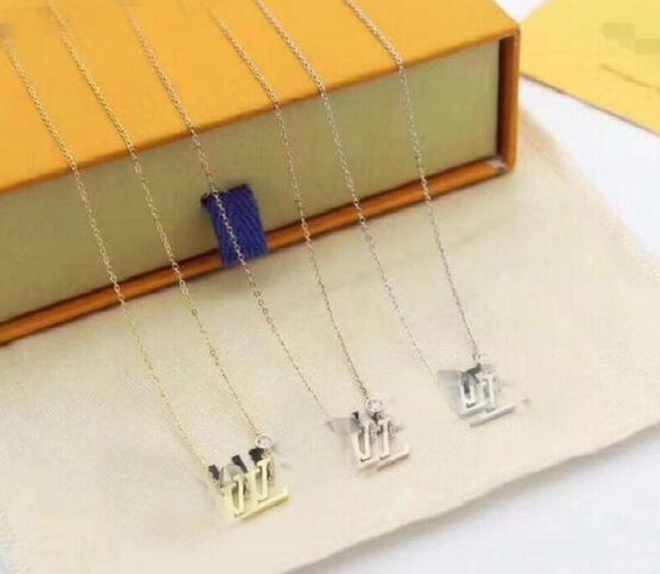 

new fashion designers shape pendant with diamonds women sweater necklace lady token of love styles jewelry ornaments gift with 001, Silver