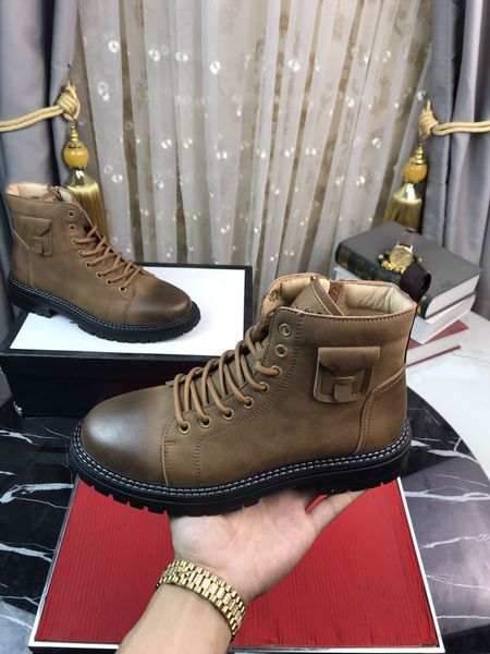 

men's new high boots fashion show in autumn and winter of 2021 head layer calf skin delicate soft lamb skin inside official size 38-44, Black