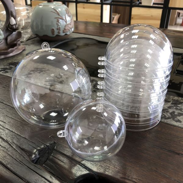 

jinshunying высокого качества 4-12cm прозрачные висит рождественский ballplastic полого шар рождество висит шар gkslb