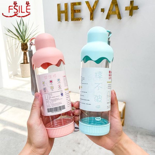 

anti fall student rope capacity plastic cute water large portable creative sports 650ml fitness kettle cup outdoor wmtxqw xhhair