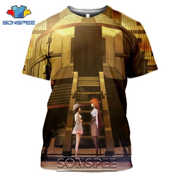 

steins gate anime 3d print shirts humor hentai hentai men clothing