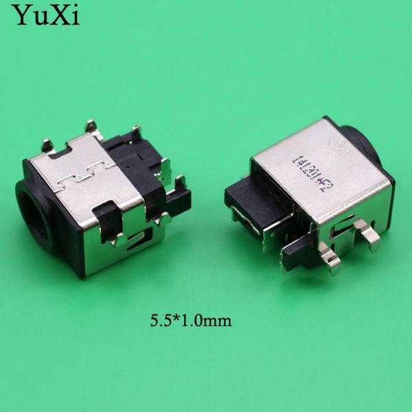 

computer cables & connectors yuxi 10 pcs dc jack for q350 q450 q550 rv440 r525 r510 r728 r730 power port socket