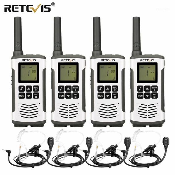 

retevis rt45 pmr walkie talkie 4pcs pmr radio+4pcs headset 446mhz frs walky talky professional transceiver for motorola tlkr1