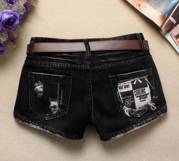 

s 3xl womens large size skinny denim skirt short package hip casual sequin cowboy jeans shorts female fashion jeans short s79, White;black