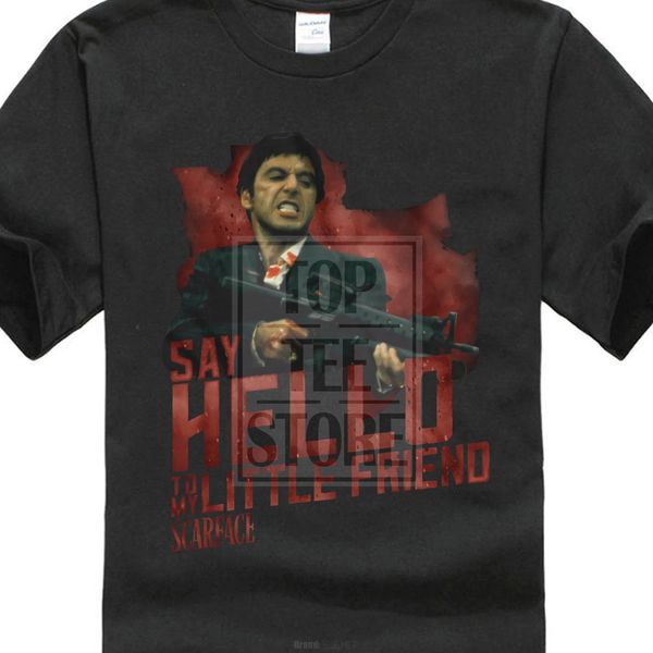 

мужская official scarface фильм аль пачино футболка say hello черный хлопок sm 4xl молодёжная футболка cool моды спорта толстовка с капюшоно