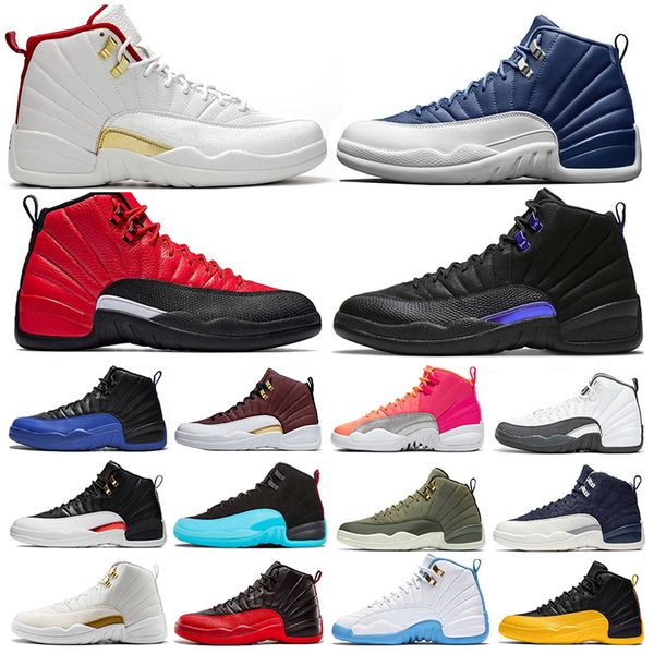 

special offer 12 12s xii men basketball shoes flu game indigo dark concor fiba gym red winterized taxi mens trainers outdoor sports sneakers