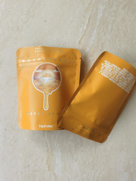 

нью-wonderbrett сухих 3. herb stand bag zipper up цветок resealable оранжевого мешок майларового закат 2020 упаковки на заказ wmtcen dh_gard