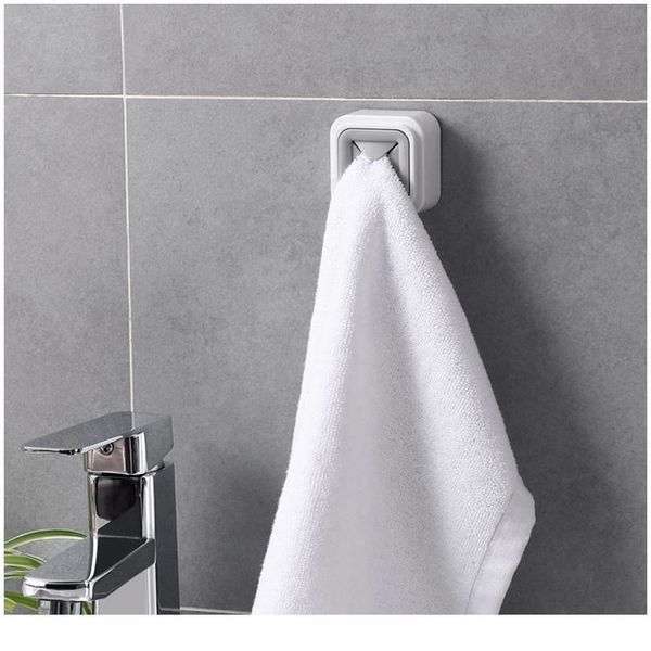 

1pc convenient towel holder washing cloth hanger rack kitchen storage hooks sucker wall window bathroom tool white jlldhv