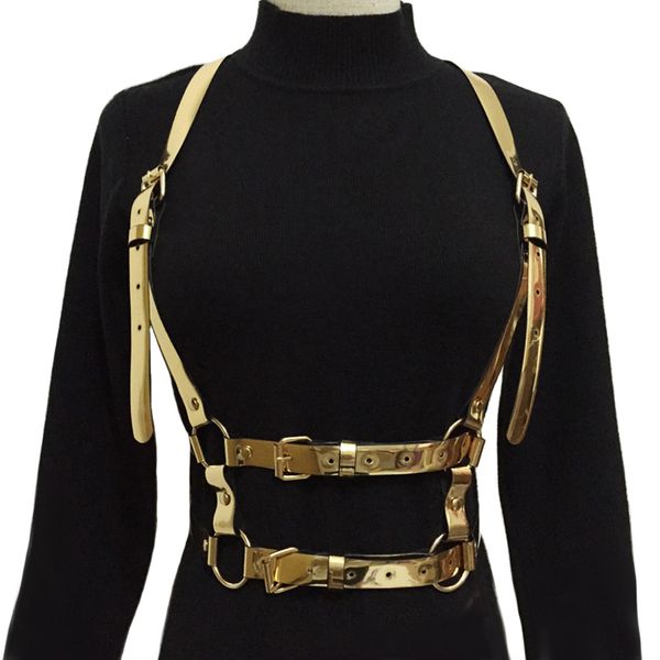 

new women harajuku garters color leather body bondage cage sculpting harness waist belt female straps suspenders dress belt 1012, Black;brown